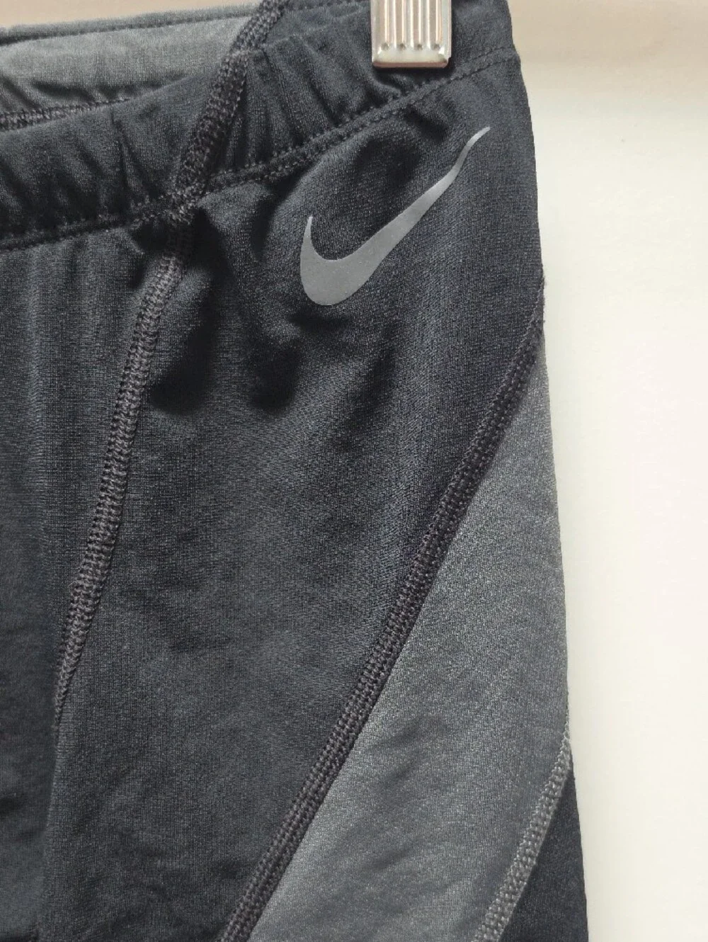 Nike Black and Gray Kids' Hydrastrong Compression Shorts